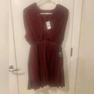 Express NEW
PLEATED V-NECK MINI DRESS
